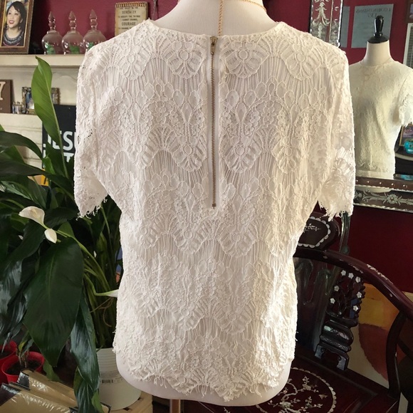 White Lace Blouse - Picture 3 of 13